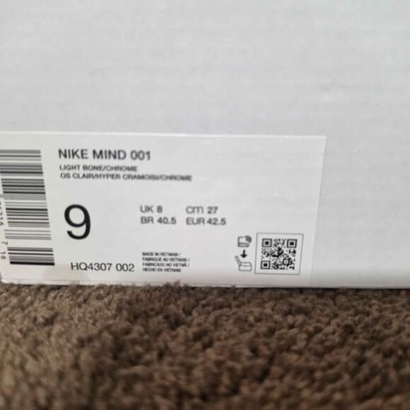 Nike Mind 001 Light Bone/Chrome - Size 9 main image 7